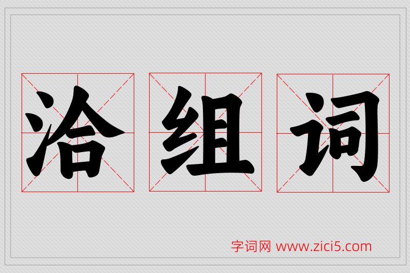 洽字的组词