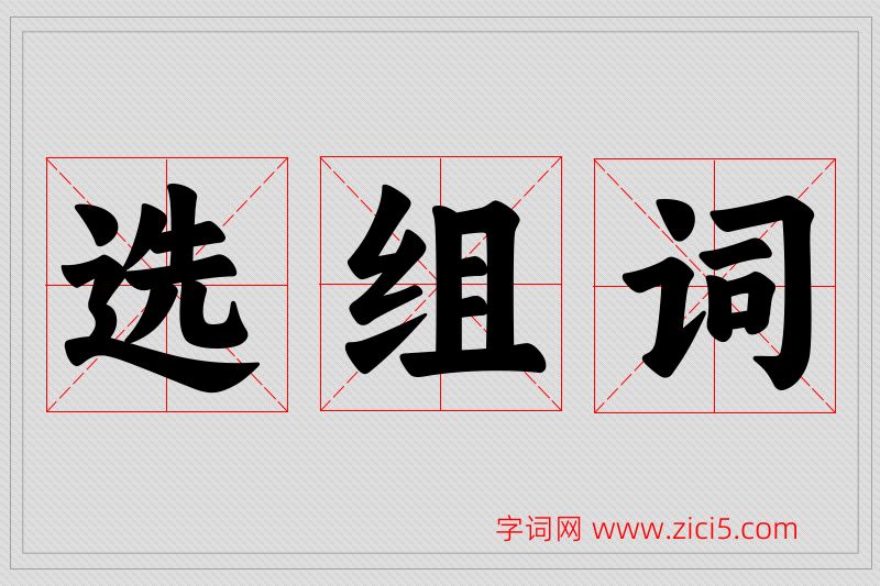 选字的组词