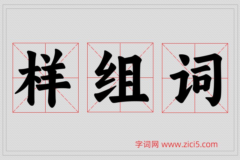样字的组词