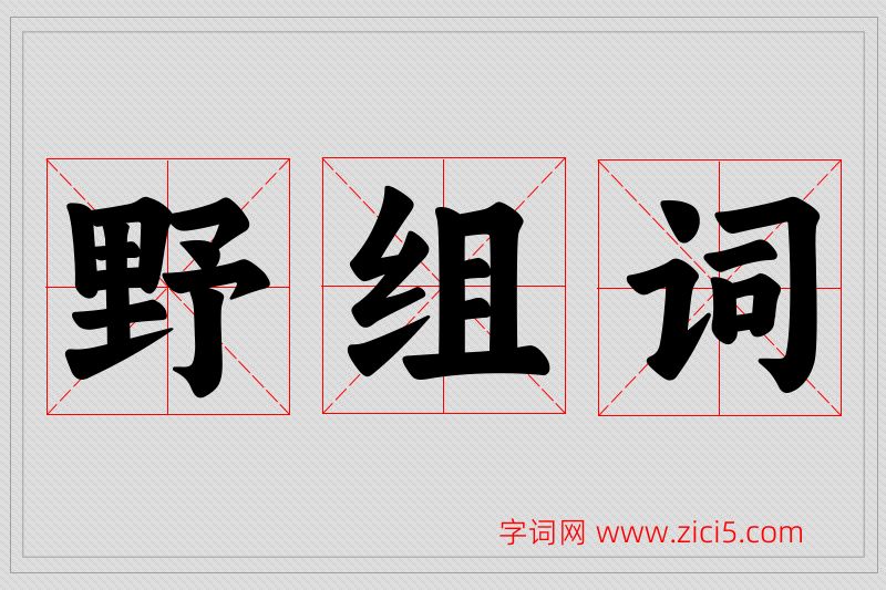 野字的组词