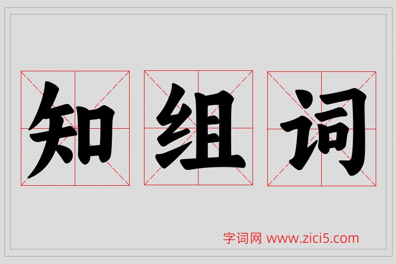 知字的组词