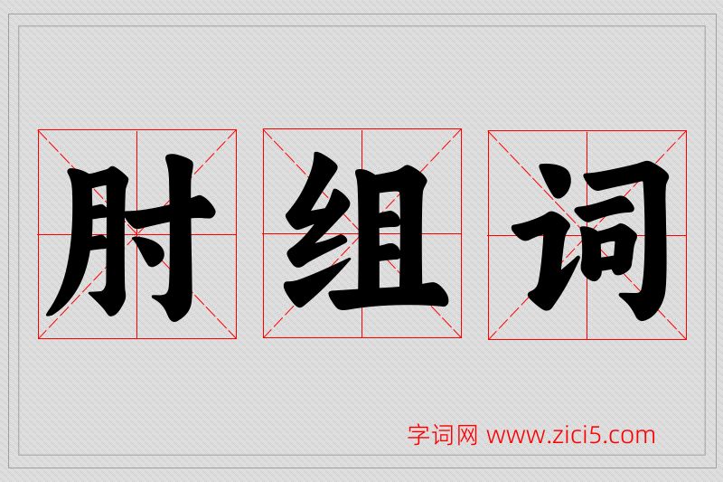 肘字的组词