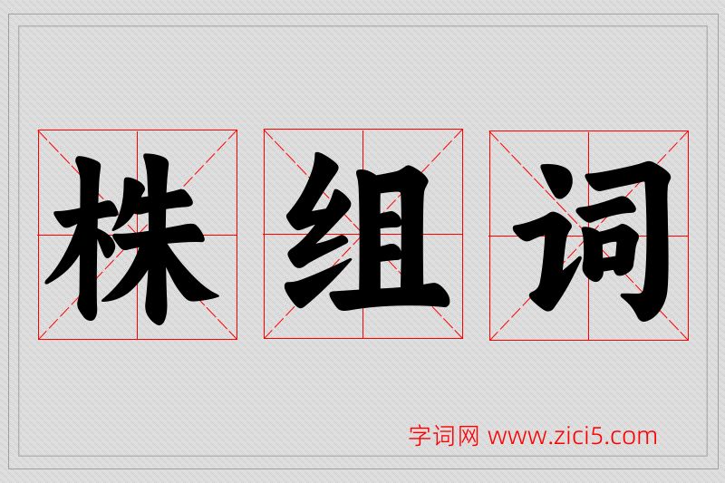 株字的组词