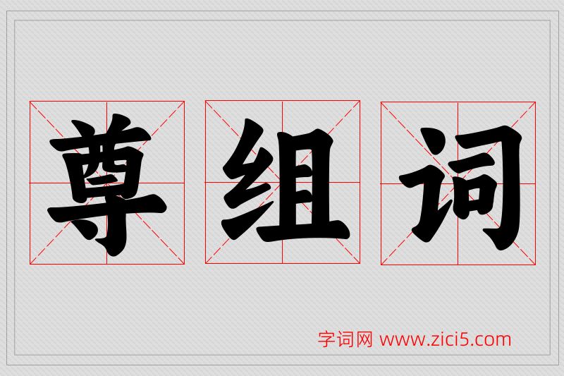 尊字的组词