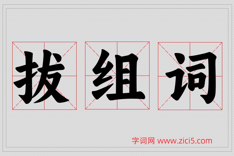拔字的组词